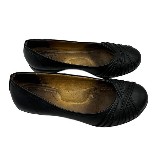NATURAL SOUL ALL THRU BLACK COMFORT SLIDE ON FLATS SIZE 7.5 - Picture 5 of 7